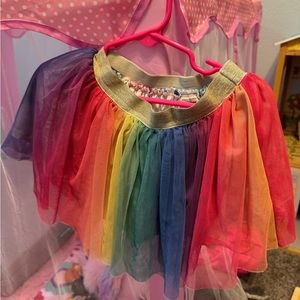 OSHKOSH BGOSH rainbow toddler tutu, size 2T, slightly used